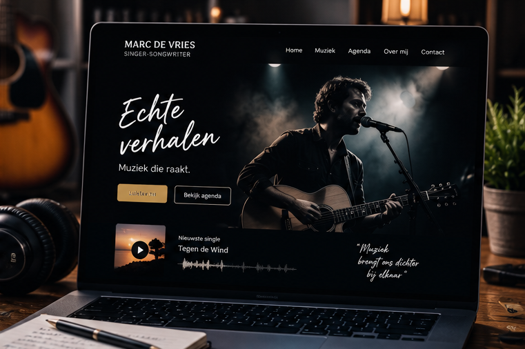 Voorbeeld van een website voor een duurzaam bedrijf