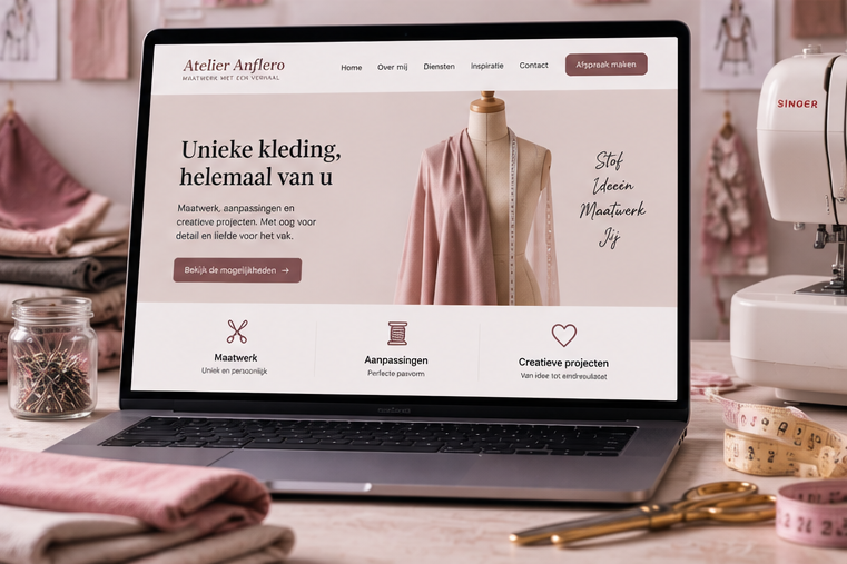 Voorbeeld van een website voor een zorgorganisatie